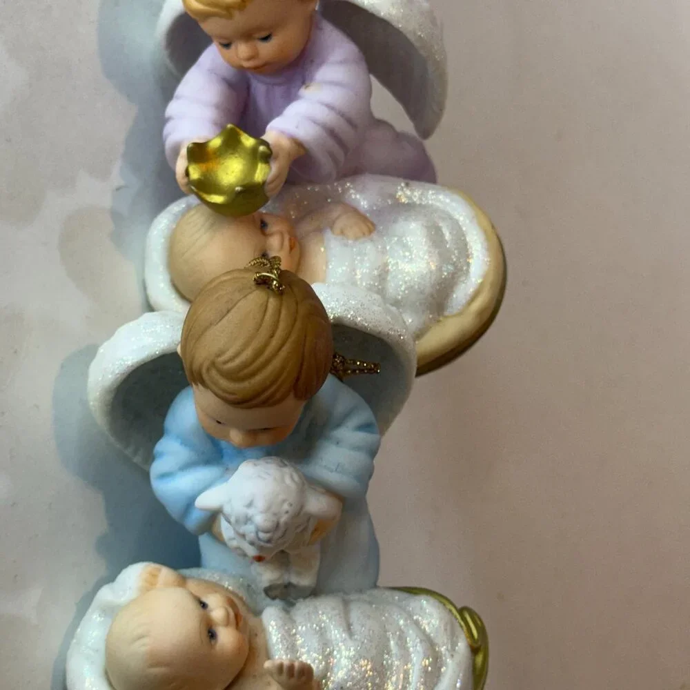 Ashton-Drake Nativity Angels “Eternal Light & Sweet Baby Jesus” – Set of 2